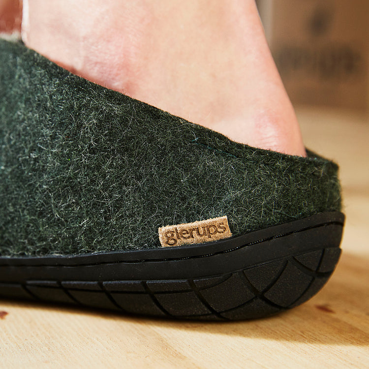 The black rubber slip-on forest