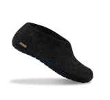 The black rubber shoe charcoal