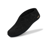 The black rubber shoe charcoal