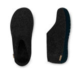 The black rubber shoe charcoal