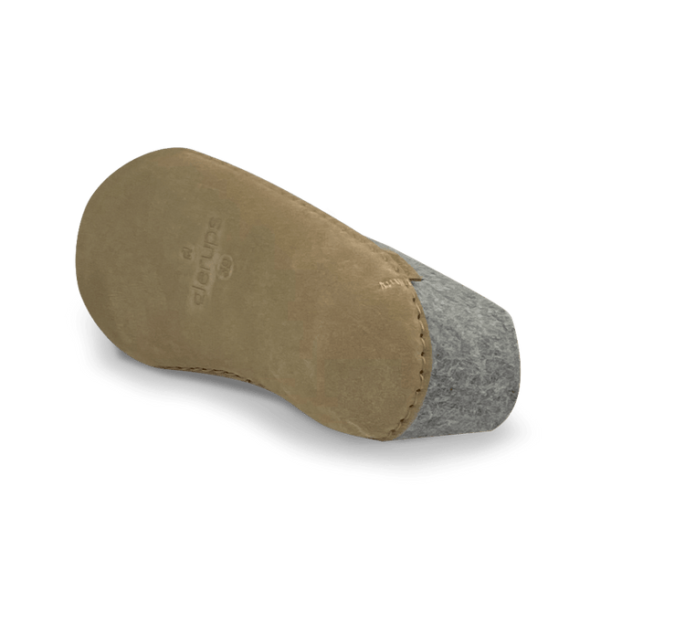 The leather shoe grey