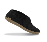 The leather shoe charcoal