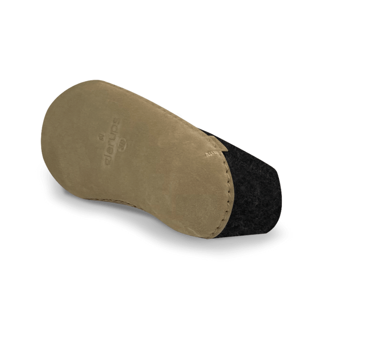 The leather shoe charcoal