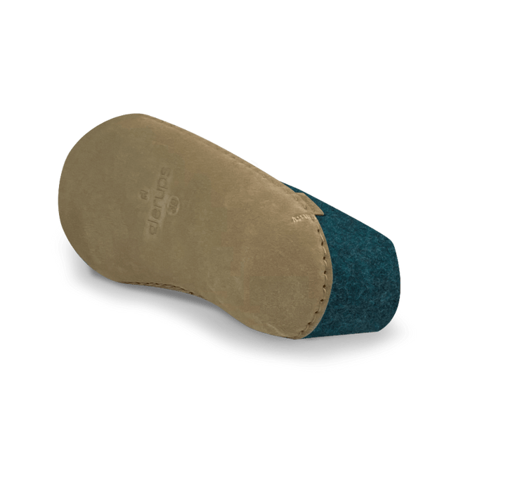 The leather shoe petrol