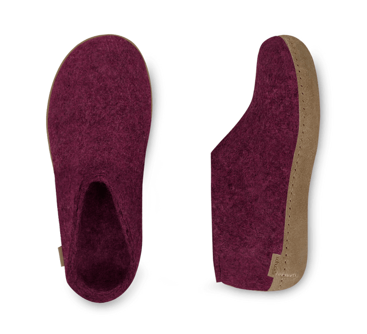 The leather shoe cranberry