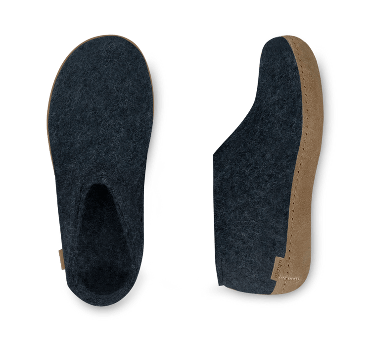 The leather shoe denim