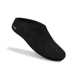 The black rubber slip-on charcoal