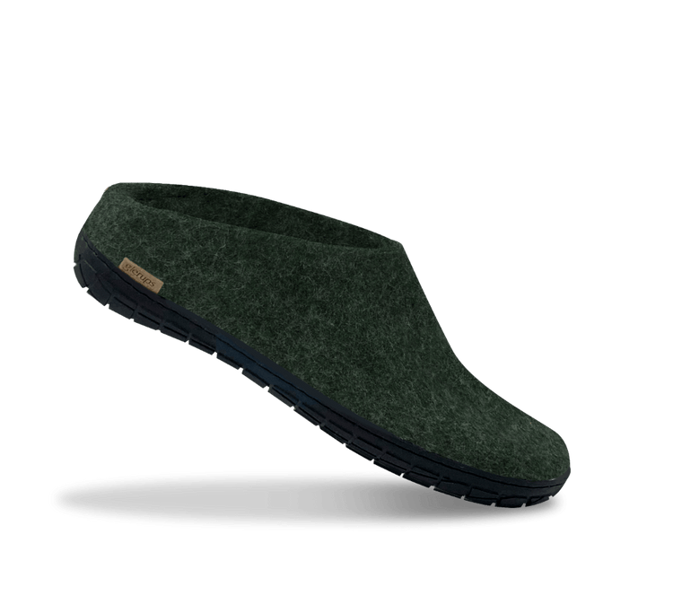 The black rubber slip-on forest