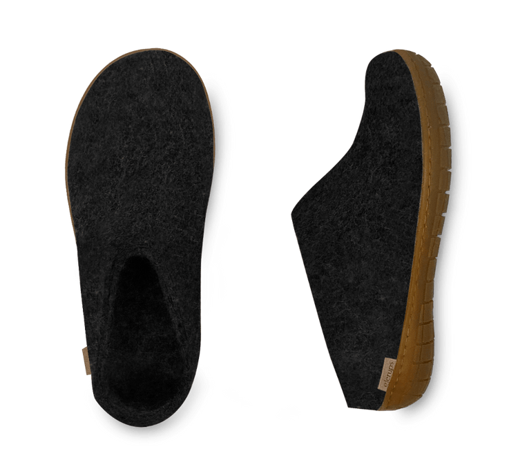 The honey rubber slip-on charcoal