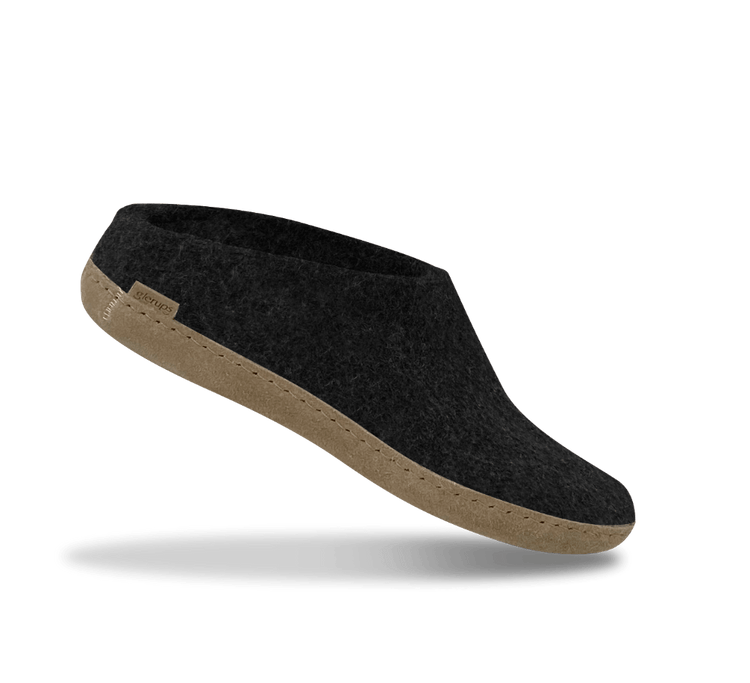 The leather slip-on charcoal