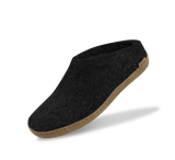 The leather slip-on charcoal