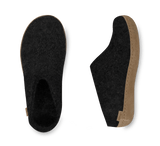 The leather slip-on charcoal