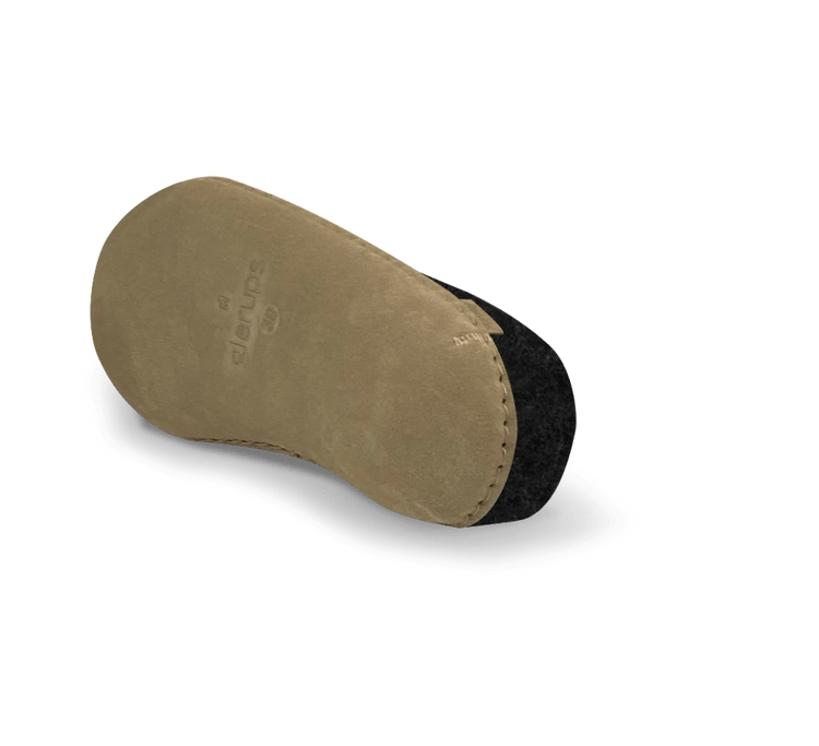 The leather slip-on charcoal