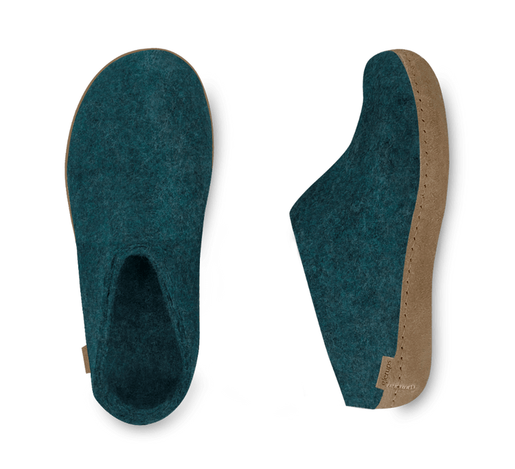 The leather slip-on petrol