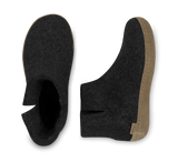 The leather boot charcoal