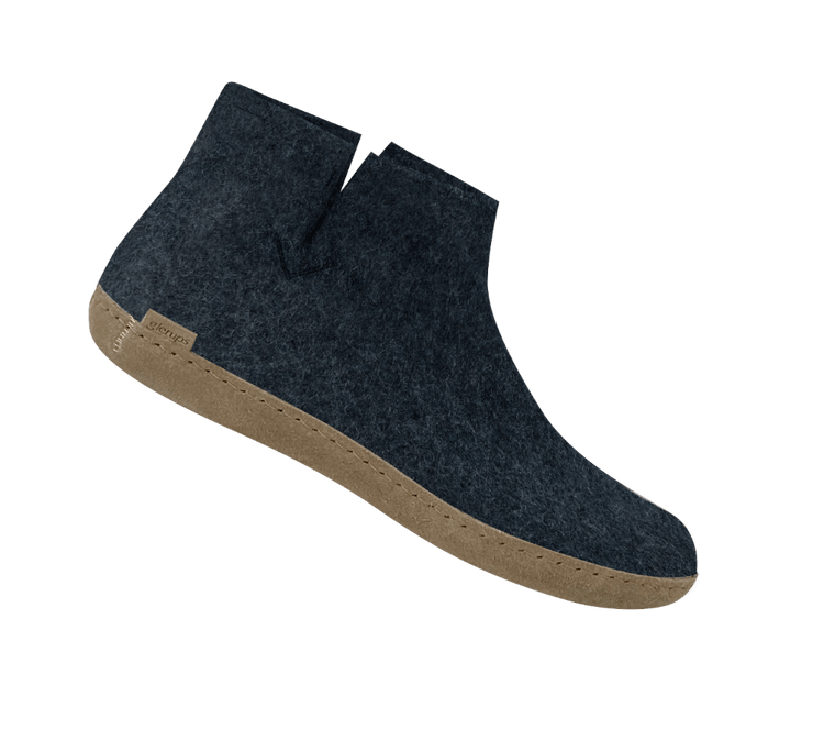 The leather boot denim