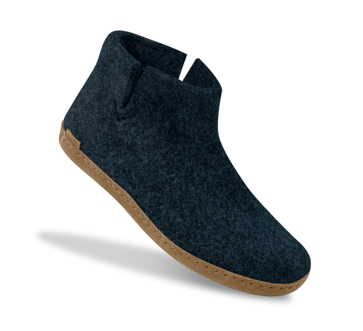 The leather boot denim