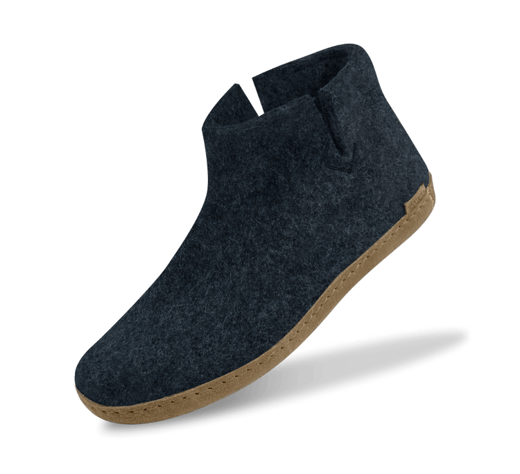 The leather boot denim