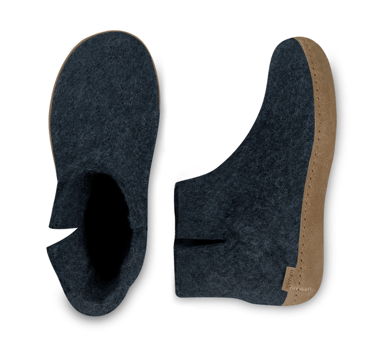 The leather boot denim