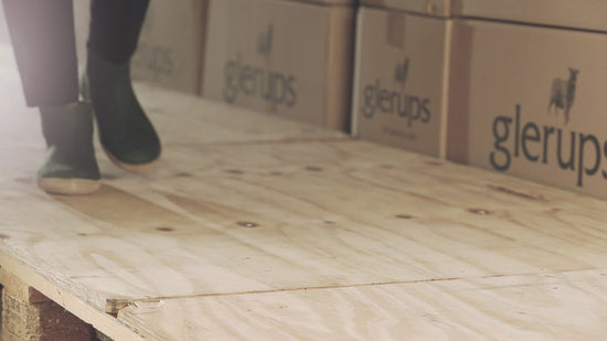 glerups boot leather natural felted wool cosy indoor