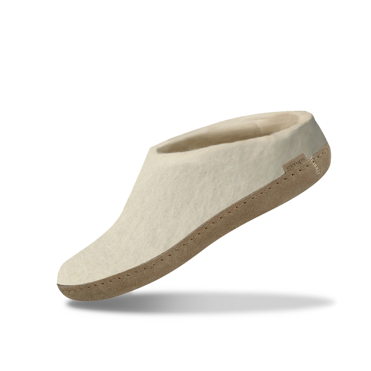 The leather slip-on white