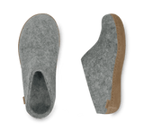 The leather slip-on grey