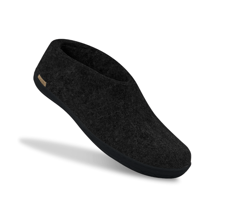 The black rubber shoe charcoal