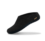 The black rubber slip-on charcoal