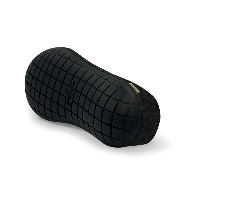 The black rubber slip-on charcoal