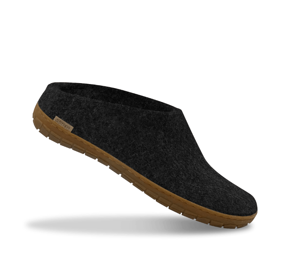 The honey rubber slip-on charcoal