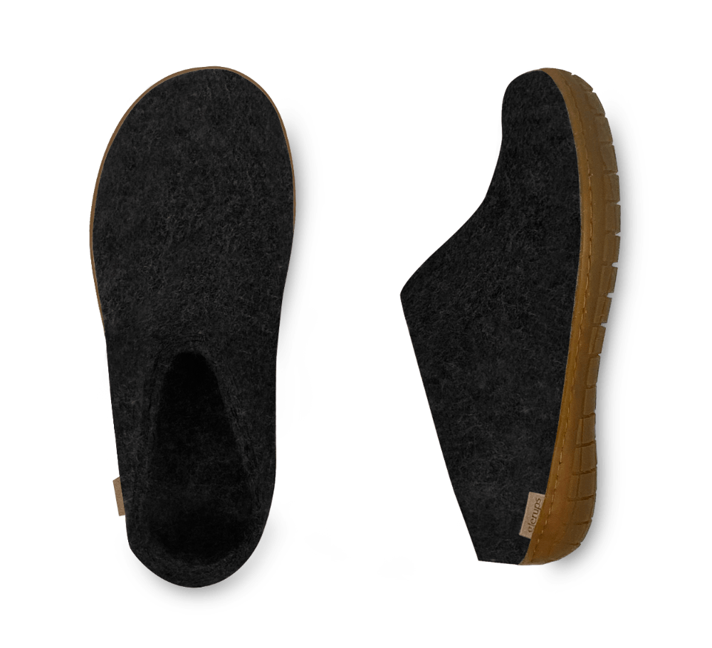 The honey rubber slip-on charcoal