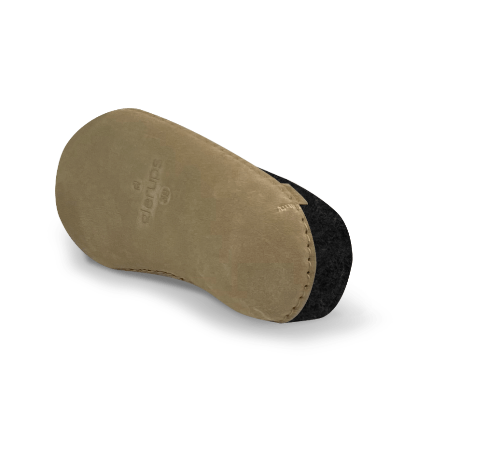The leather slip-on charcoal