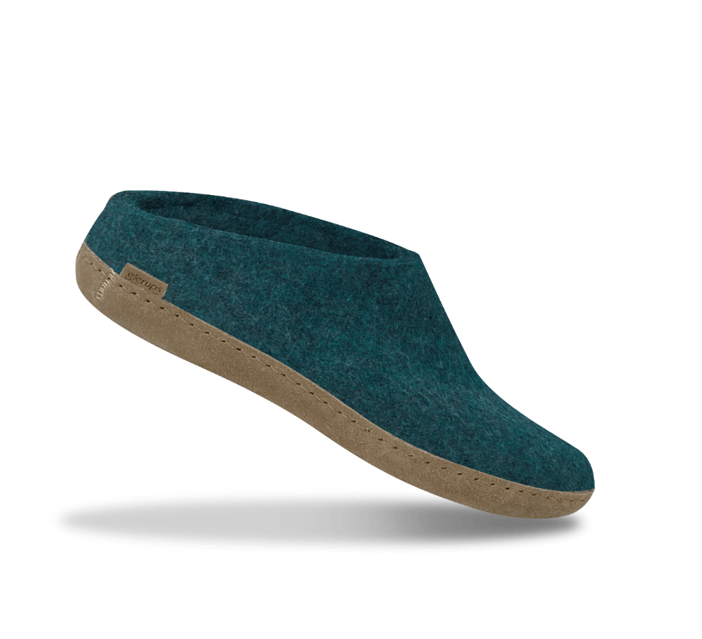 The leather slip-on petrol