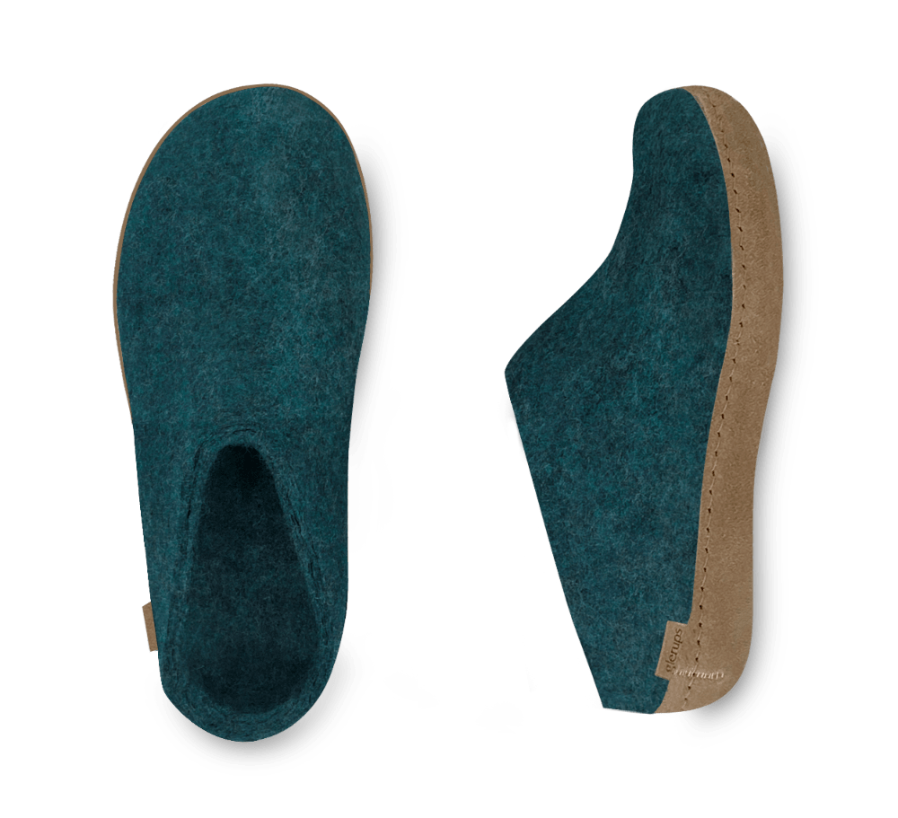 The leather slip-on petrol