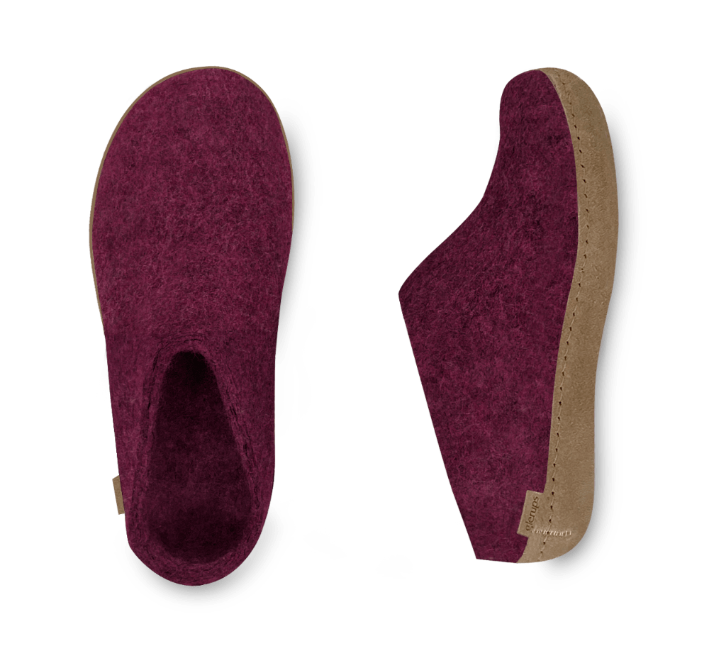The leather slip-on cranberry