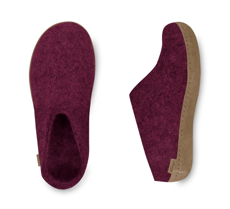 The leather slip-on cranberry