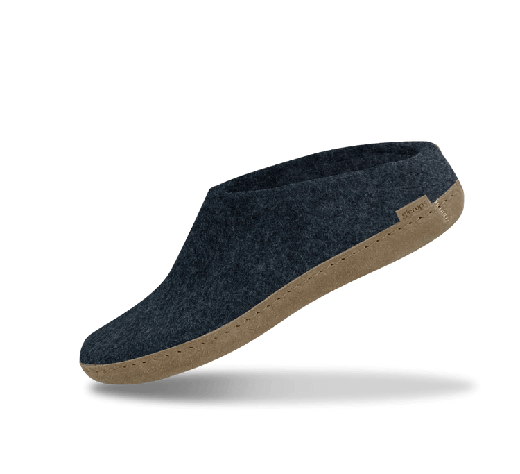 The leather slip-on denim