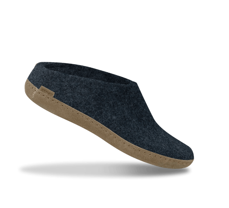 The leather slip-on denim