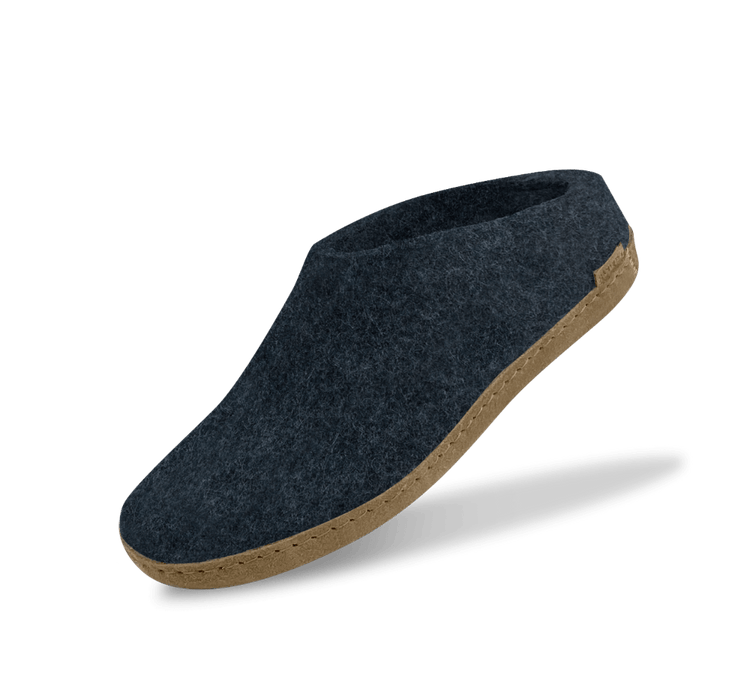 The leather slip-on denim