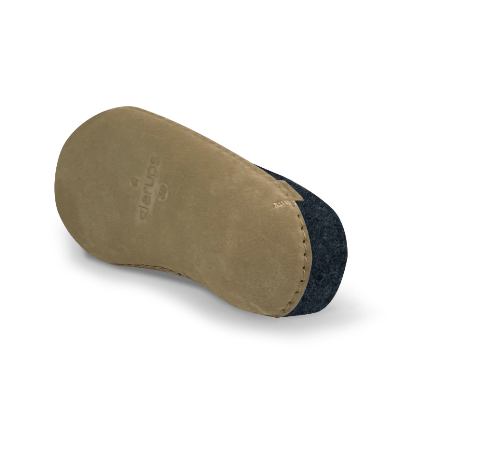 The leather slip-on denim