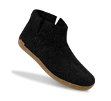 The leather boot charcoal