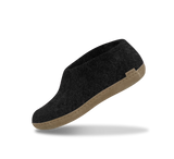 The leather shoe charcoal
