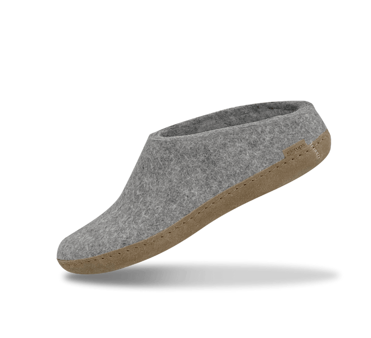 The leather slip-on grey