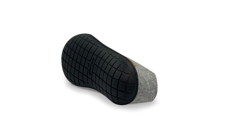 The black rubber shoe grey